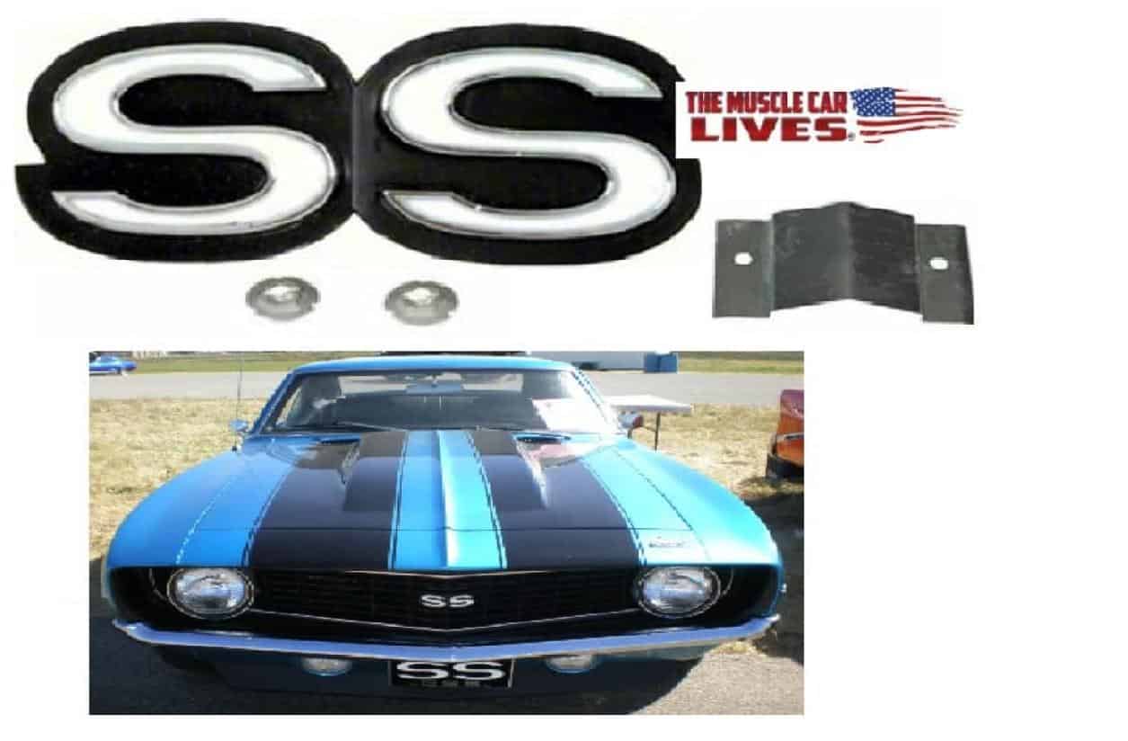 69 Camaro Grille Emblem: "SS" (not RS)